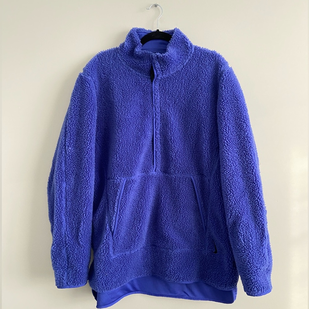 Cobalt Blue Nike Sherpa Pullover, Unisex - Great Condition